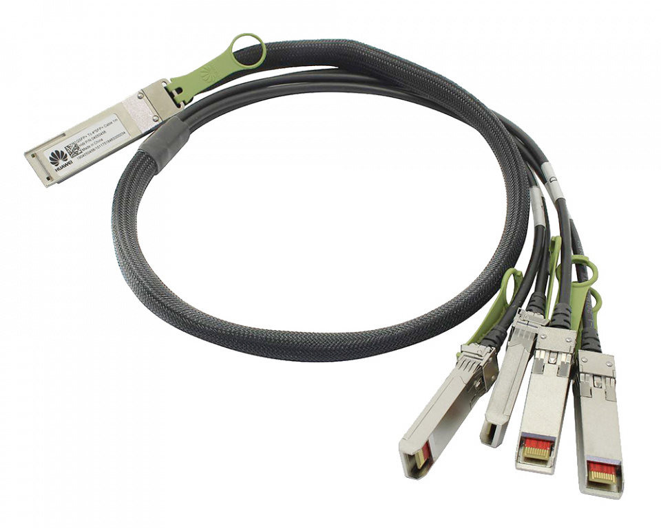 фото Кабель-переходник huawei dac qsfp-4sfp10g-cu1m (02310muk)