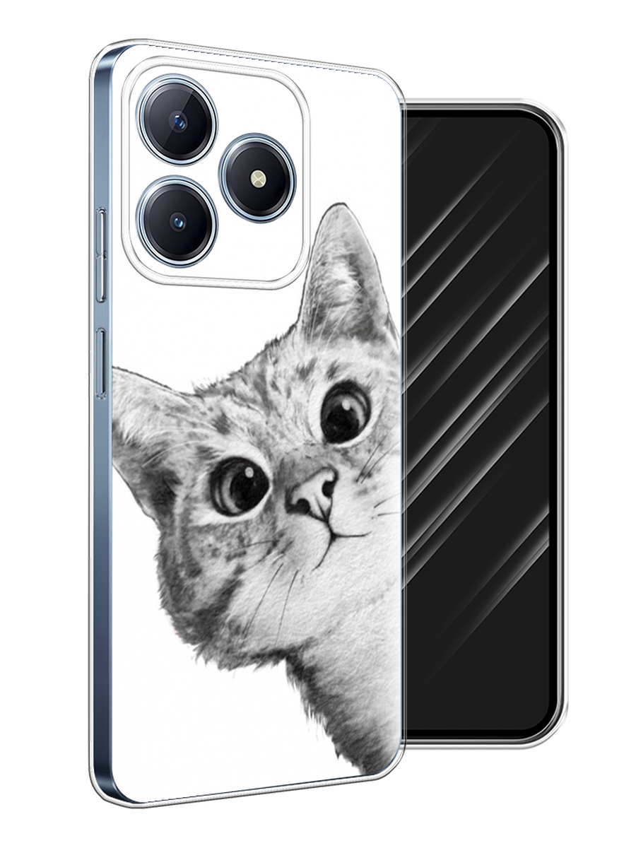 

Чехол Awog на Realme C63 "Кот рисунок черно-белый", Черный, 2517350-1