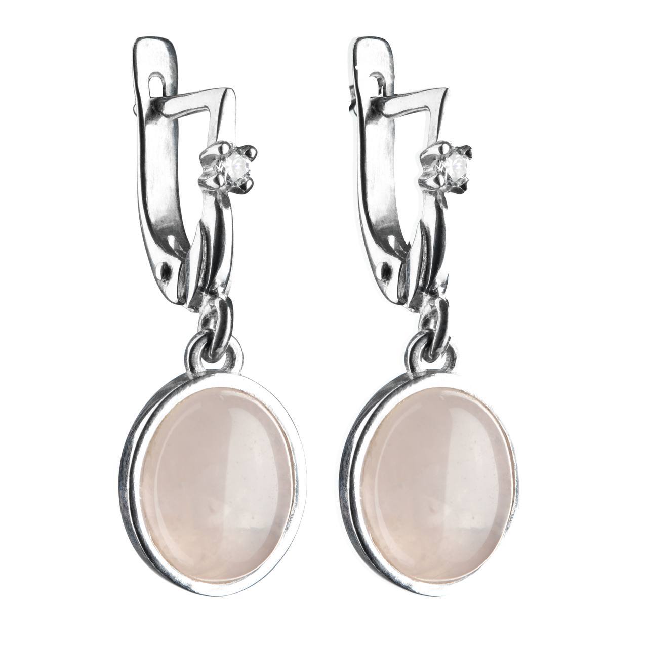 

Серьги продевки из серебра Jewelland 232-449, кварц/фианит, 232-449