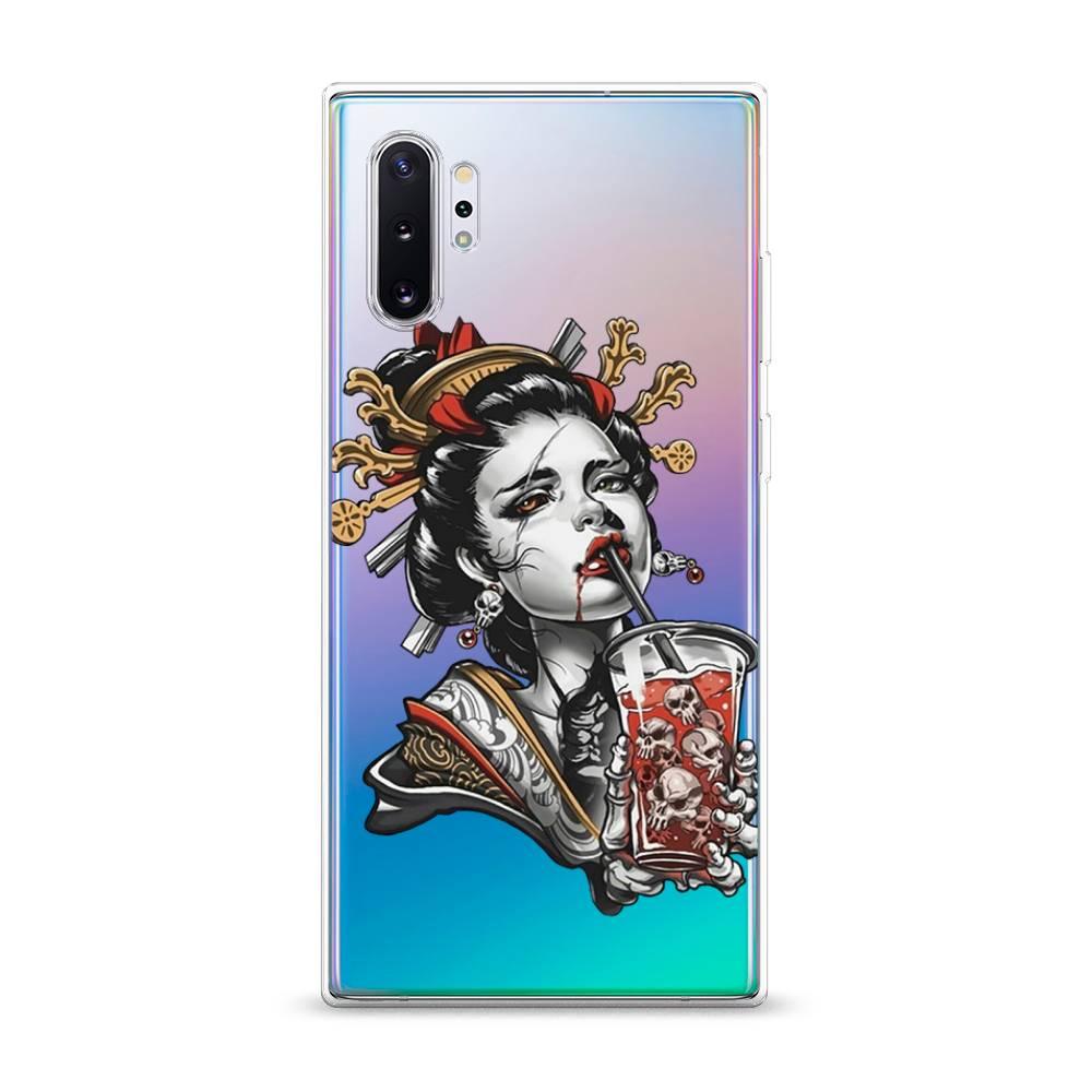 

Чехол для Samsung Galaxy Note 10 Plus "Опасная гейша", Красный;черный;серый, 28550-4