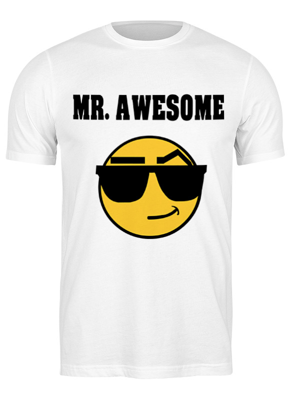 

Футболка мужская Printio Mister awesome белая L, Белый, Mister awesome