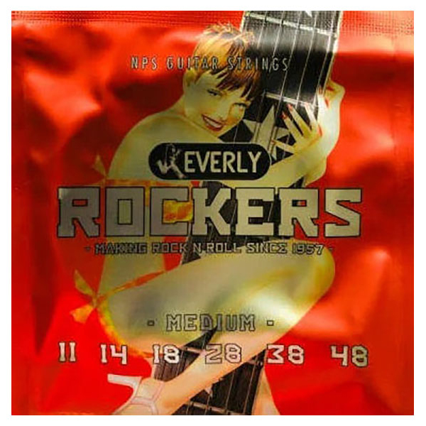 9011 Rockers Комплект струн для электрогитары, никелированные, 11-48, Everly