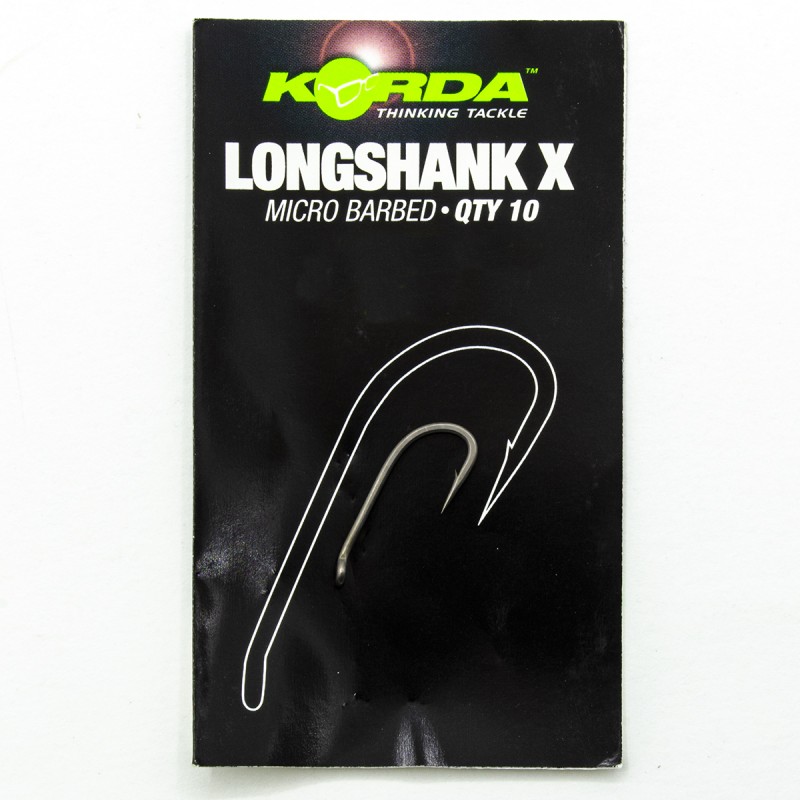 Рыболовные крючки Korda Long Shank-X 8, 10 шт.