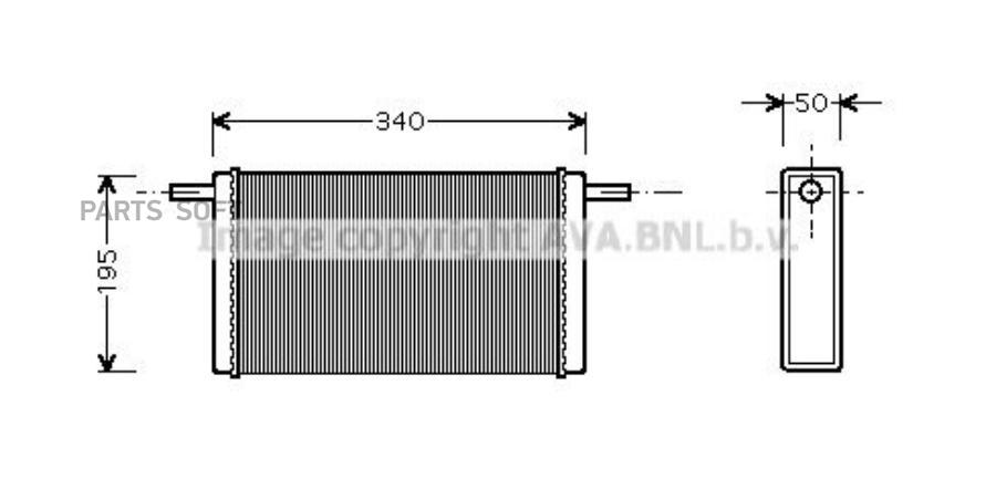 Радиатор отопителя VW LT 28-35 I/LT 40-55 I 75>96 AVA QUALITY COOLING VN6068