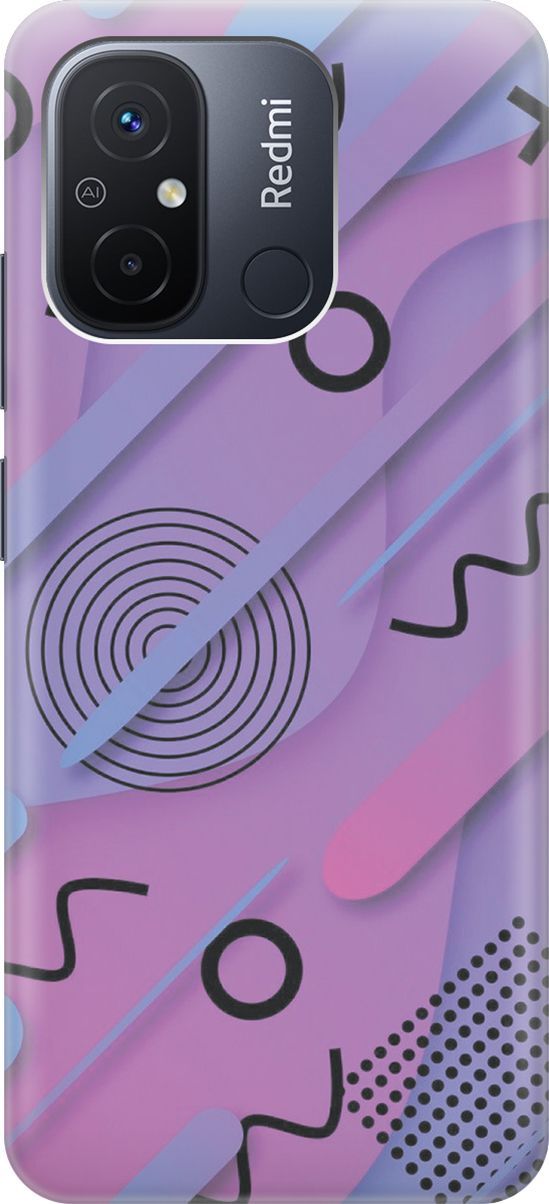

Чехол на Xiaomi Redmi 12C с эффектом блеска "Сиреневый супрематизм", Голубой;розовый, 158917