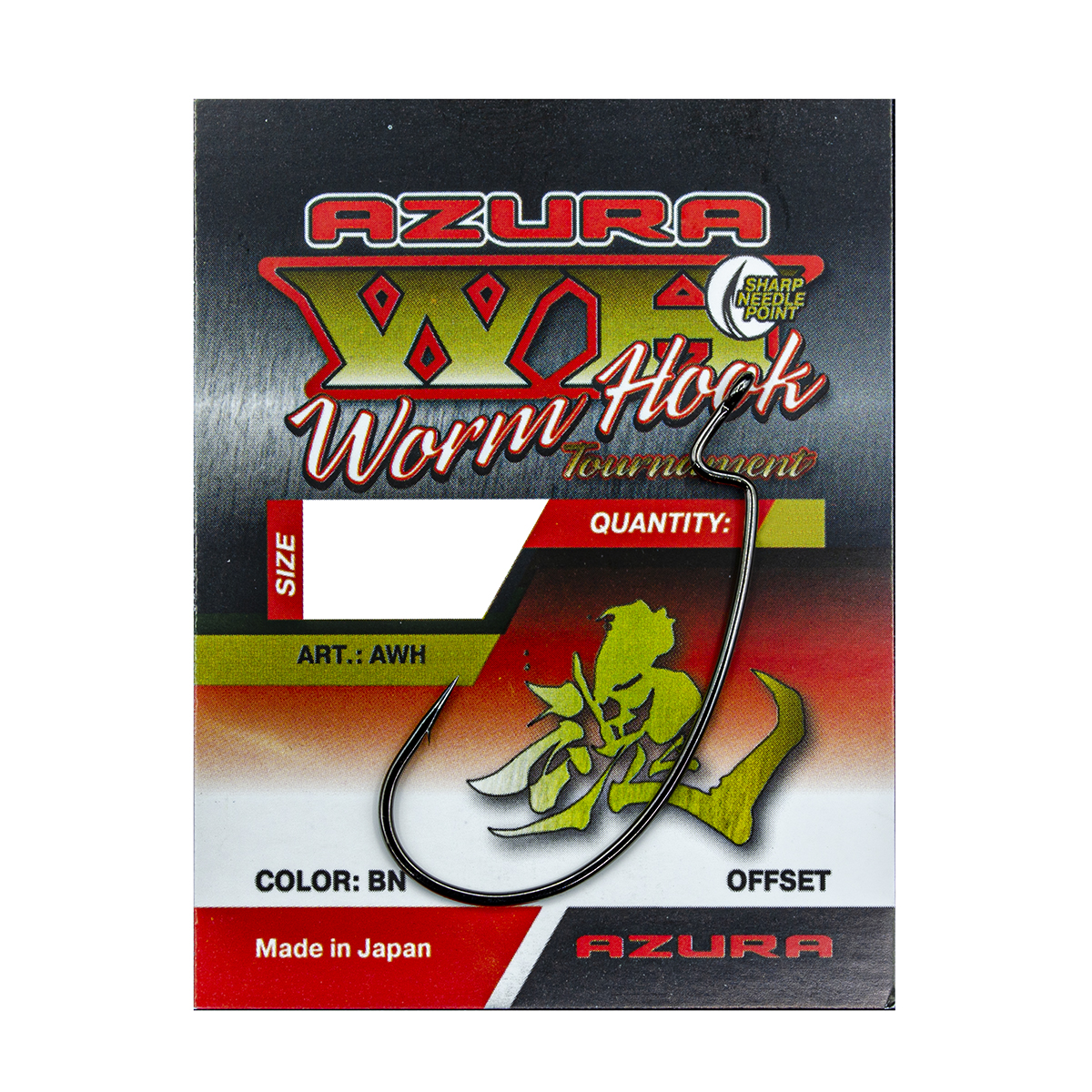 Рыболовные крючки Azura Tournament Worm Hook 3/0, 6 шт.