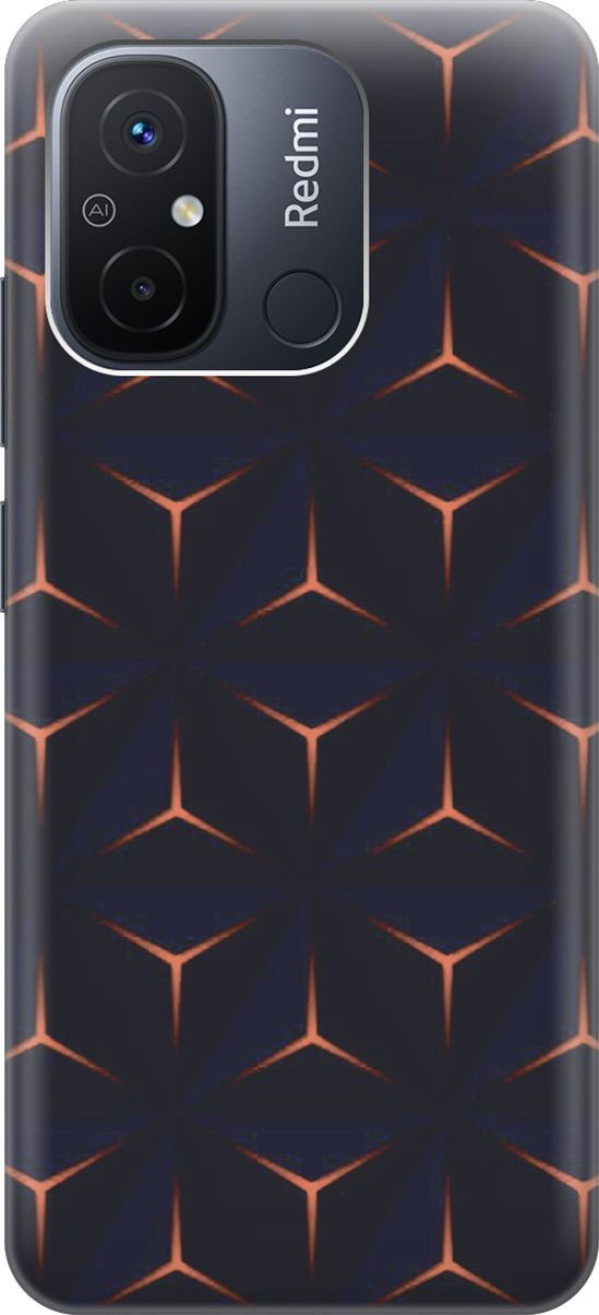 

Чехол на Xiaomi Redmi 12C "Темные пирамиды", Оранжевый;черный, 158916