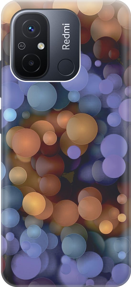 

Чехол на Xiaomi Redmi 12C "Сиренево-оранжевые шарики", Фиолетовый;оранжевый, 158917