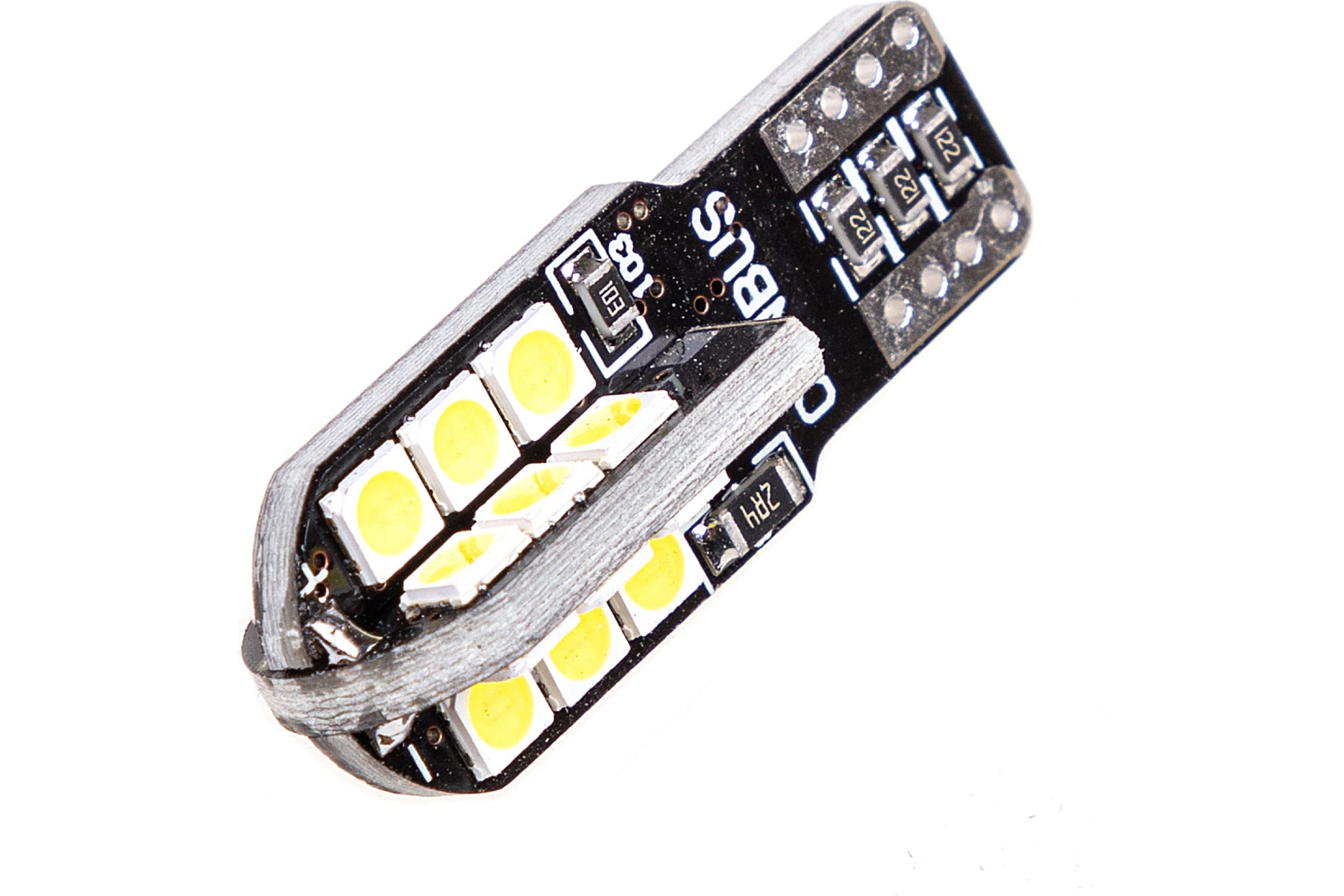 

SKYWAY Автолампа диод T10 W5W 12V 24SMD без цоколя 1-конт с обманкой Белая Салон, габариты