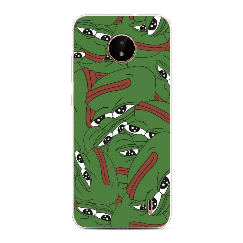 

Чехол Awog на Nokia C20 / Нокиа C20 "Печальный frog", Зеленый;белый, 124350-9