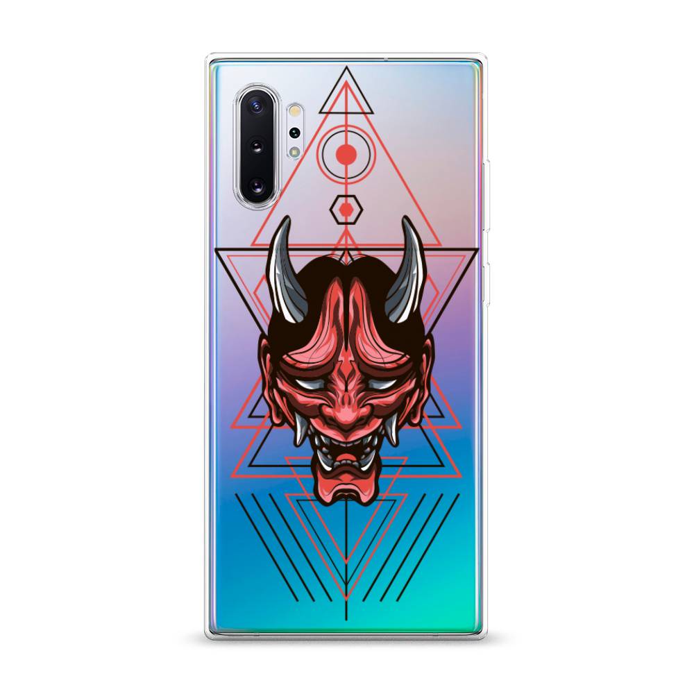 

Чехол на Samsung Galaxy Note 10 Plus "Hanya Oni mask", Серый;красный;черный, 28550-4