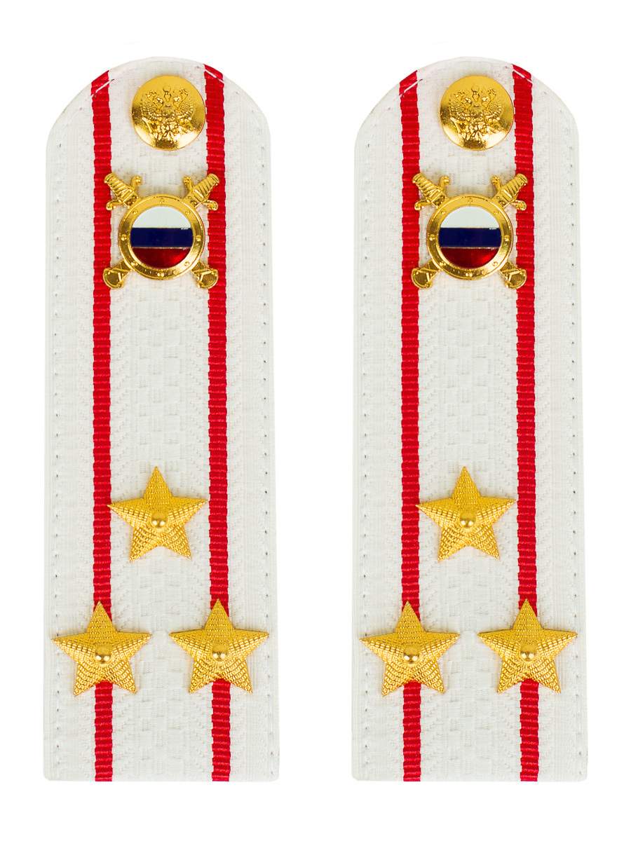 

Погоны Kamukamu МВД внутренняя служба на рубашку белые картон звание Полковник, Белый