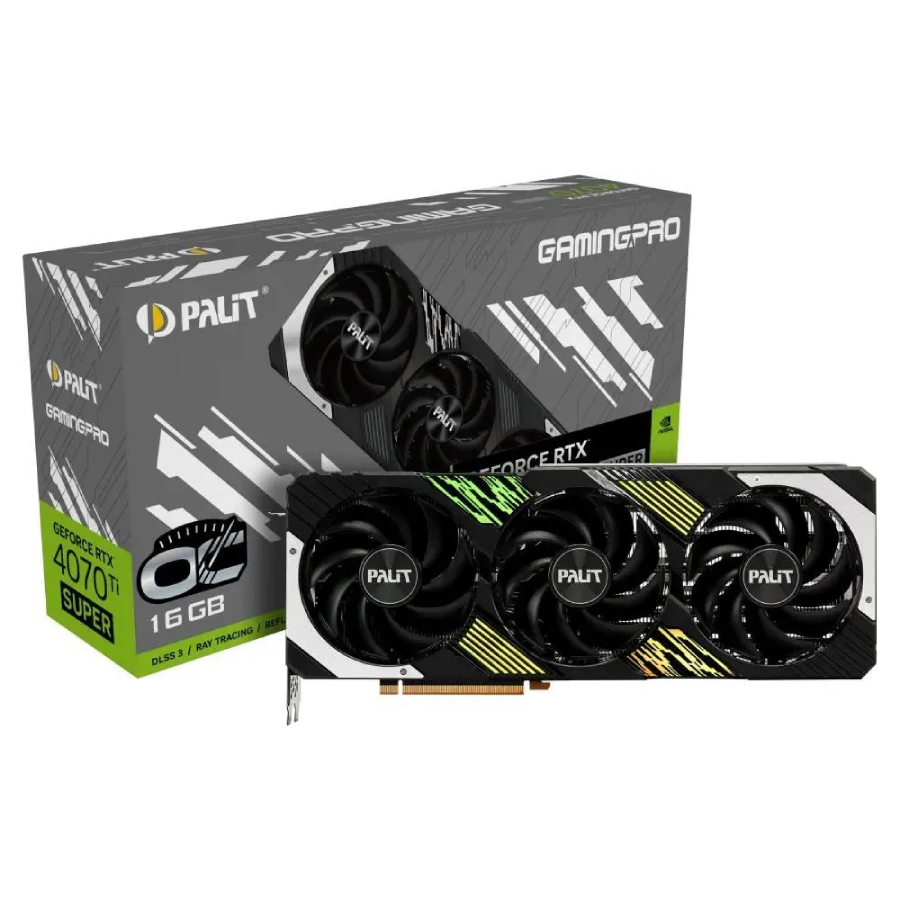 Видеокарта Palit NVIDIA GeForce RTX 4070 Ti Super GamingPro OC черный