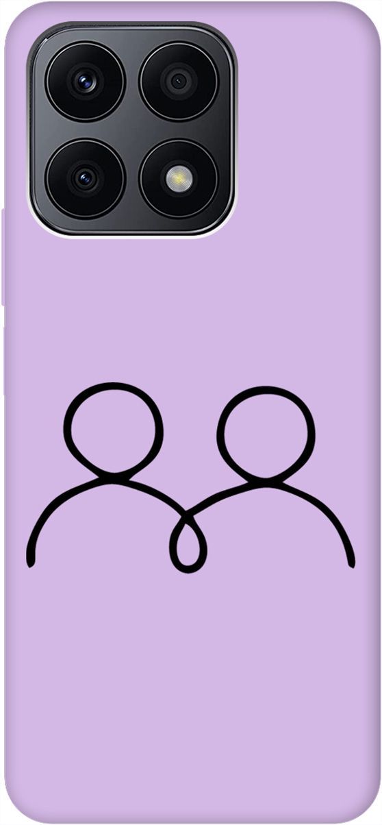 

Чехол на Honor X8a Silky Touch Premium с принтом "Couple Lines" сиреневый, Фиолетовый;серый, 158914