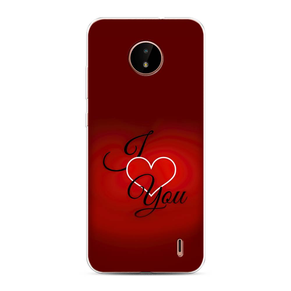

Чехол Awog на Nokia C20 / Нокиа C20 "I love you 3", Красный;черный, 124350-6
