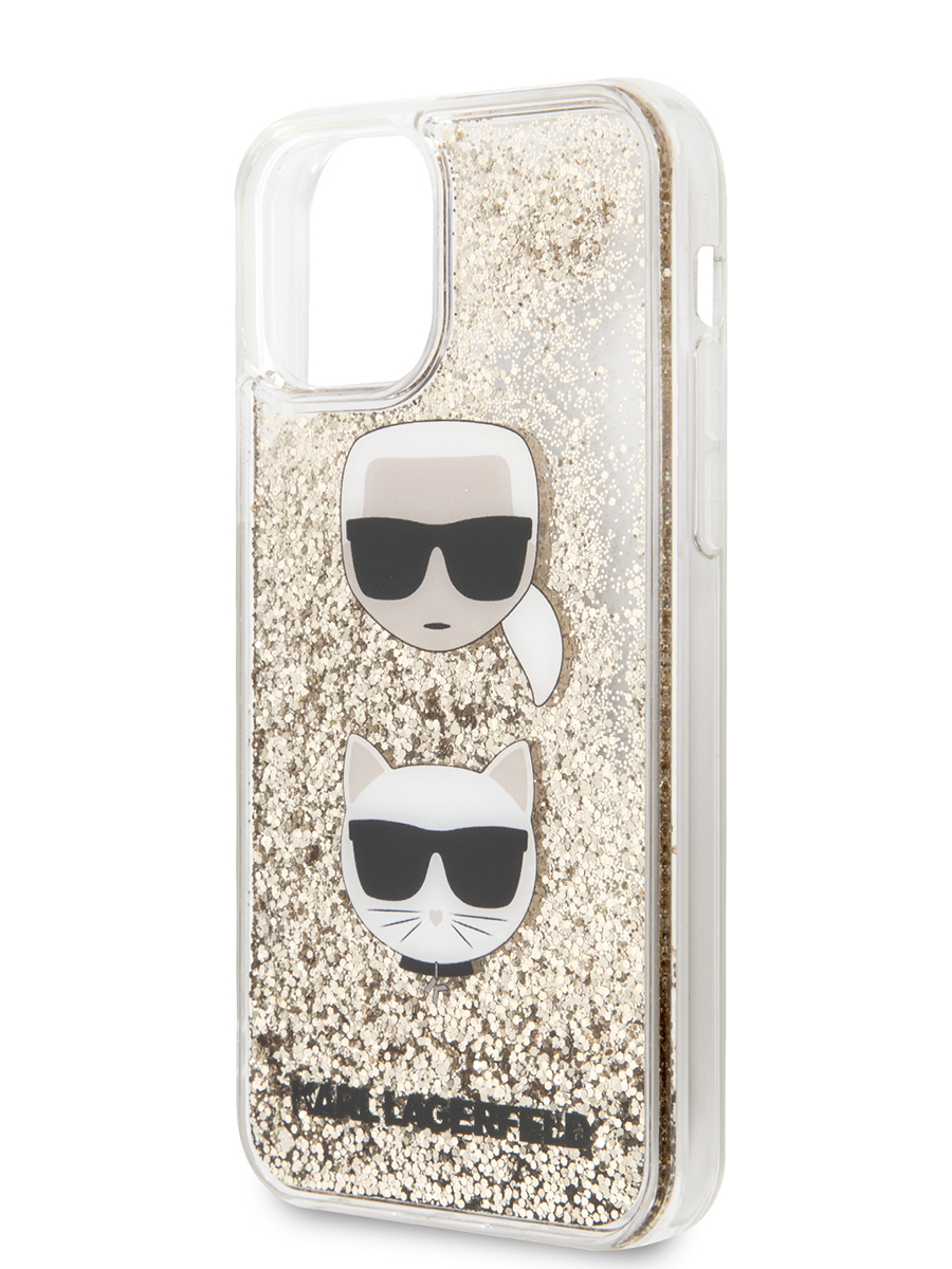 Чехол Karl Lagerfeld для iPhone 11 с жидкими блестками Gold