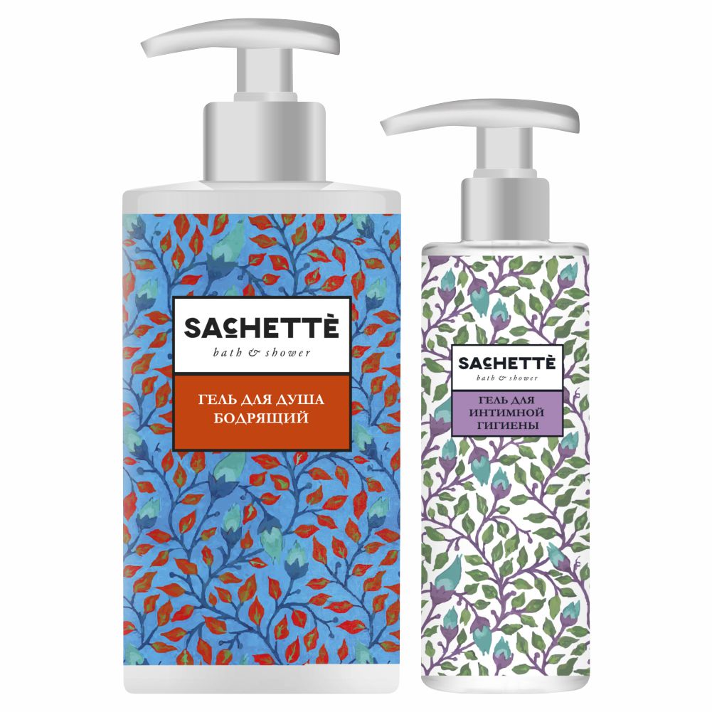 Набор Sachette Bath Shower Гель для душа Бодряющий Гель для Интимной гигиены лактацид фарма средство для интимной гигиены антибактериальное фл 250 мл