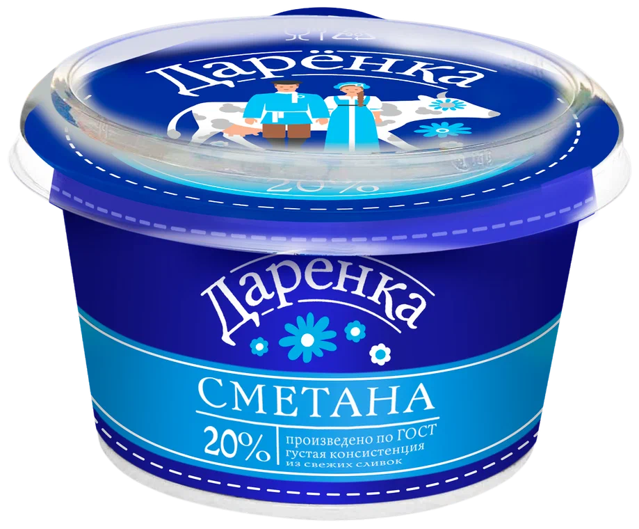 

Сметана Дарёнка 20% 200 г