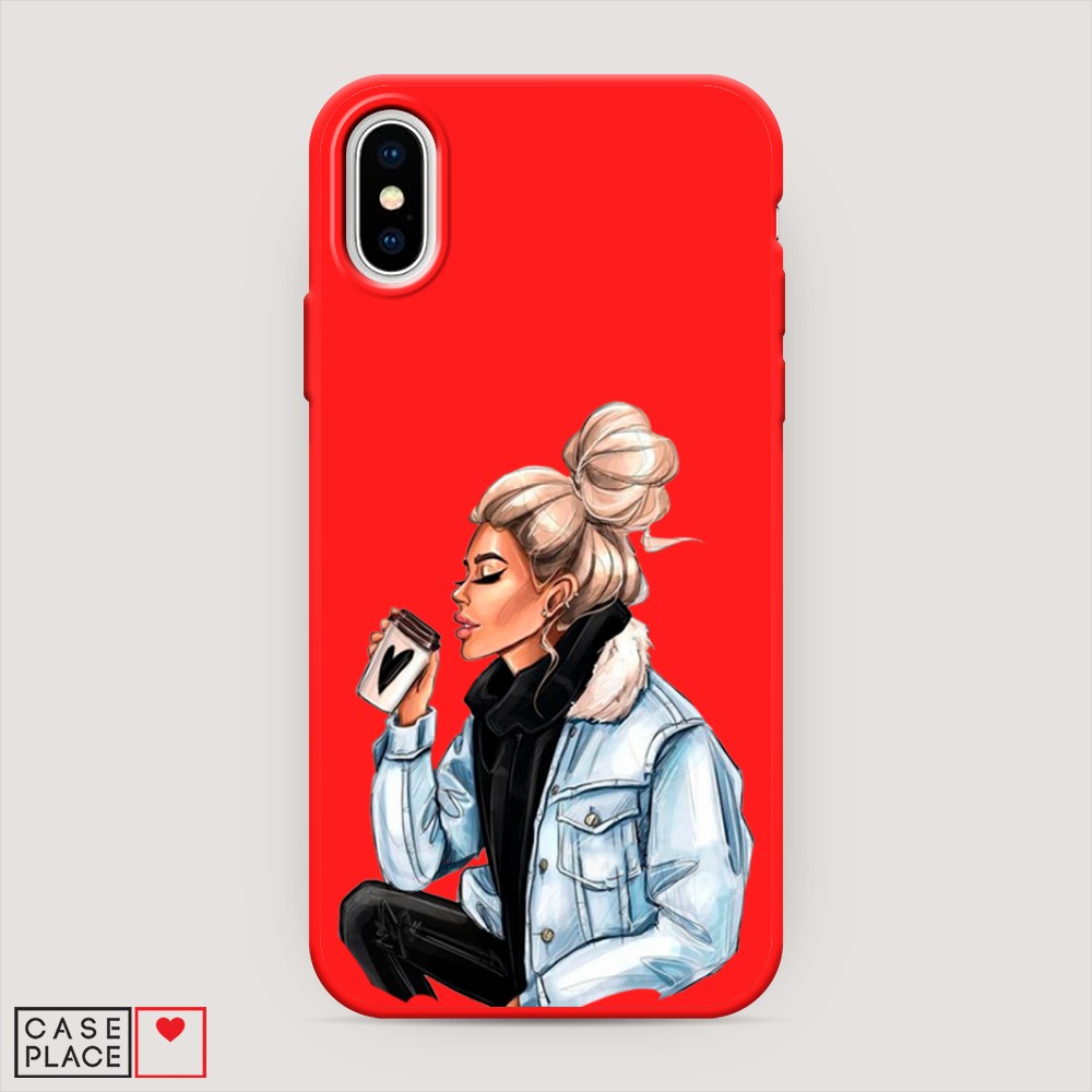 

Чехол Awog на Apple iPhone X (10) / Айфон X (10) "Cute girl", Разноцветный, 11053-1