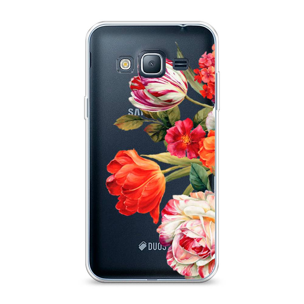 

Чехол Awog на Samsung Galaxy J3 2016 / Самсунг J3 2016 "Весенний букет", Красный;розовый;зеленый, 22450-8