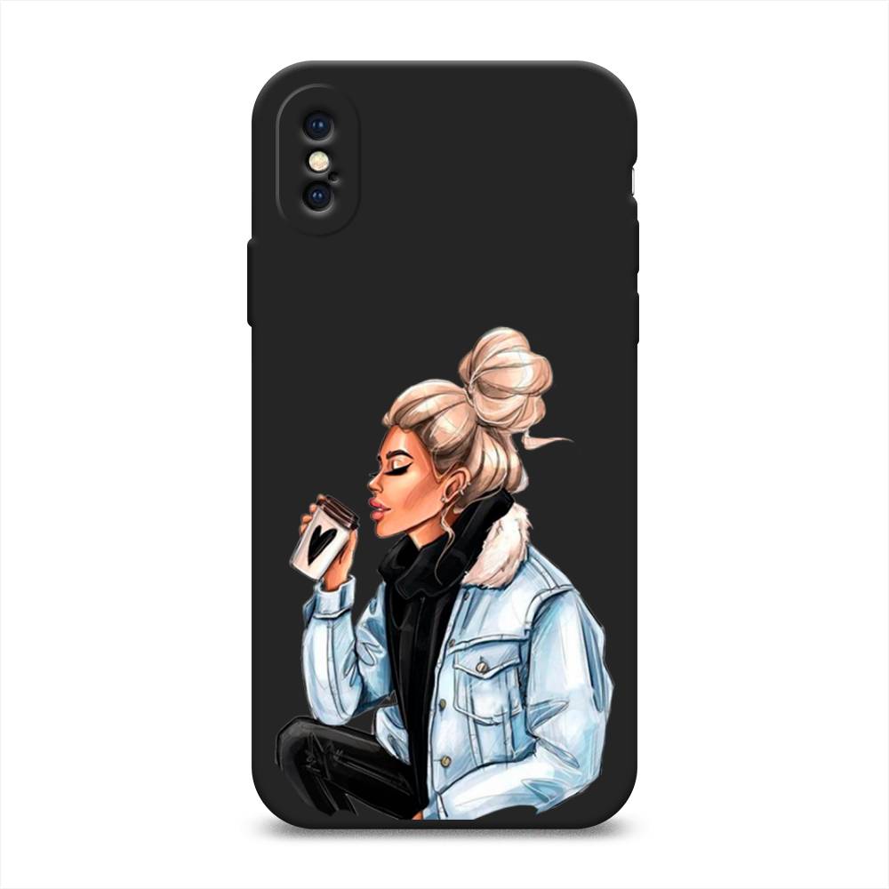 

Чехол Awog на Apple iPhone X (10) / Айфон X (10) "Cute girl", Разноцветный, 11052-1