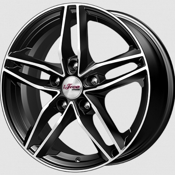 

Диск литой R16 6.5J 5x114.3/66.1 ET40 IFREE Moskva Блэк Джек 306807