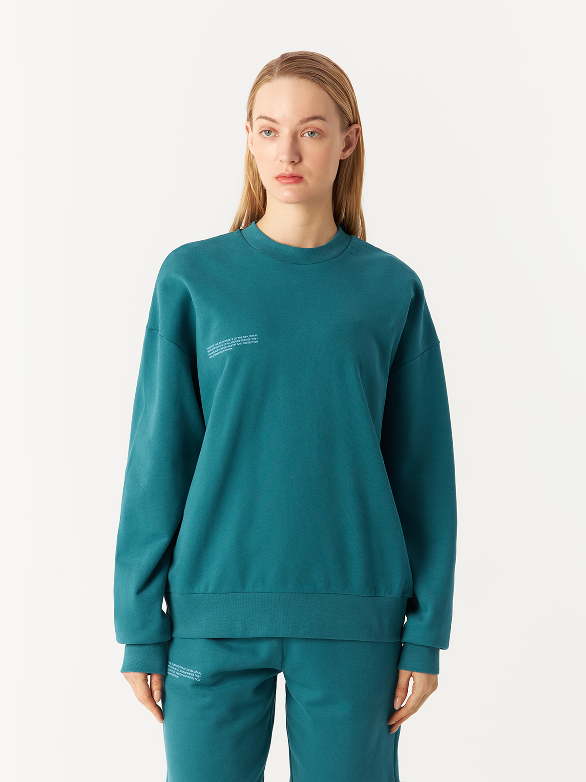 Свитшот унисекс PANGAIA Coral Reef Sweatshirt зеленый S