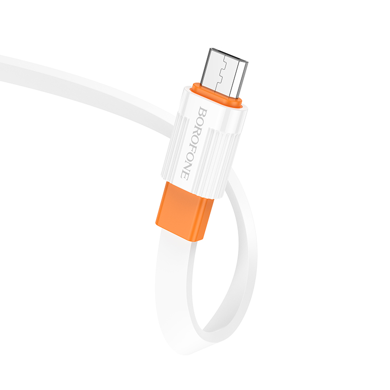 

Кабель USB 2.4A Borofone BX89 для Micro USB White Orange, BX89m