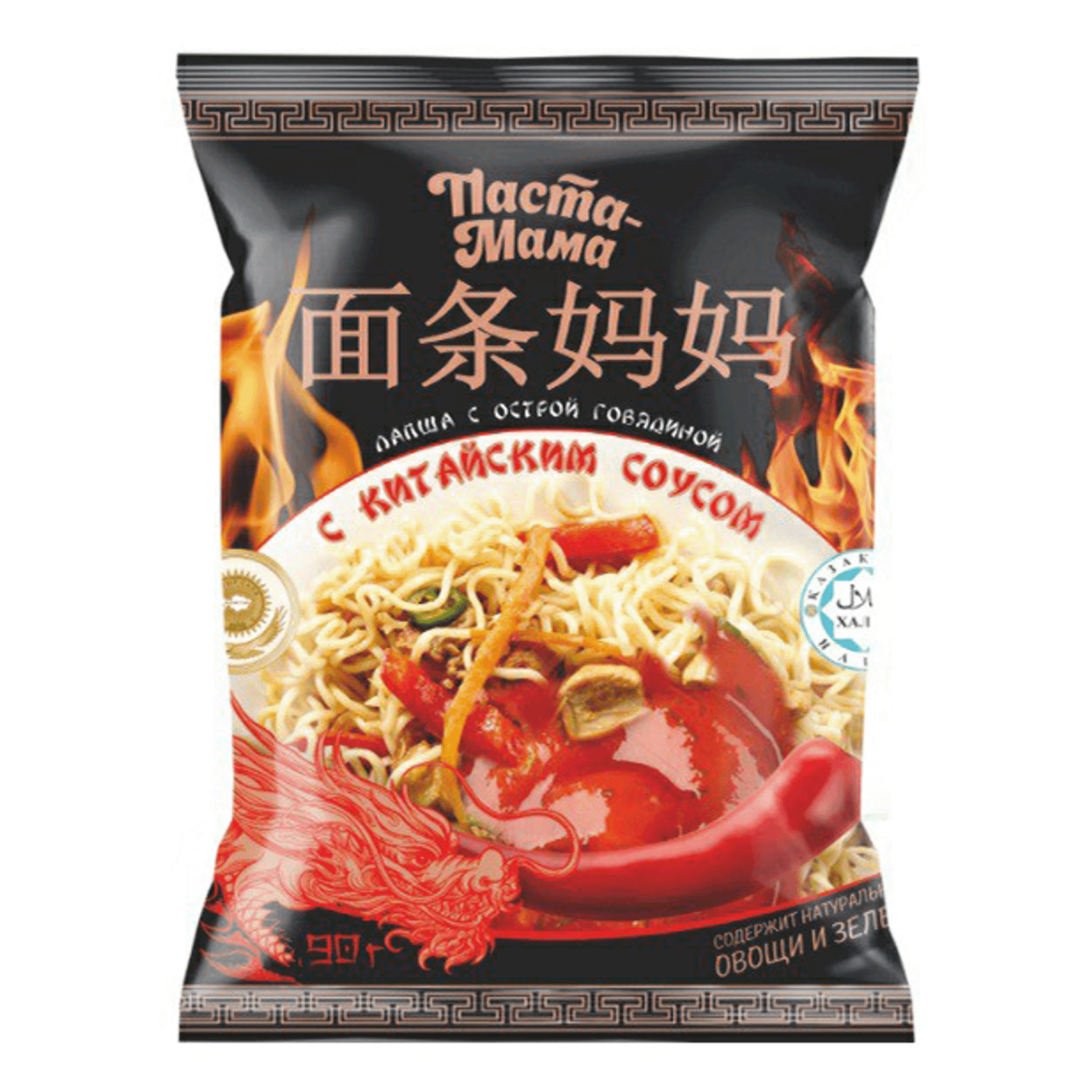 

Лапша Паста-Мама со вкусом говядины быстрого приготовления 90 г