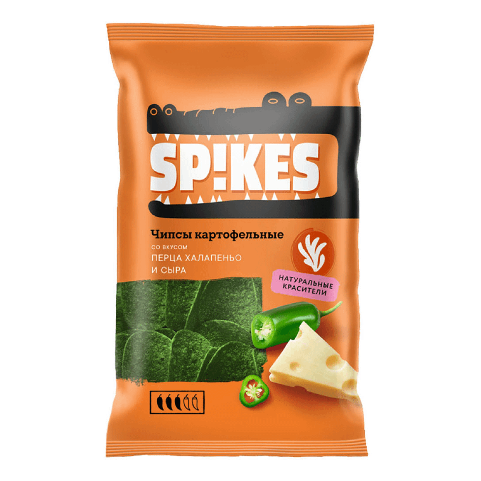 Чипсы картофельные Spikes со вкусом перца халапеньо и сыра 80 г