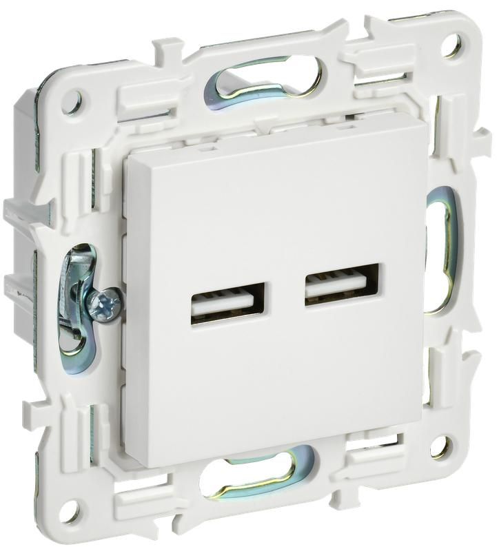

Розетка USB A+A 3.1А SKANDY SK-R15W арктич. бел. IEK SK-U21-D31-K01, Белый
