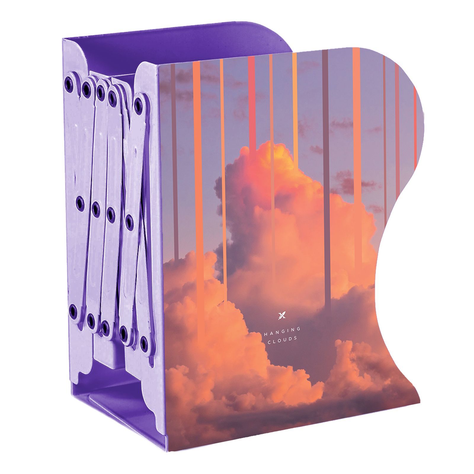 

Подставка для книг LOREX Booklover hanging clouds раздвижная сиреневая, Booklover hanging