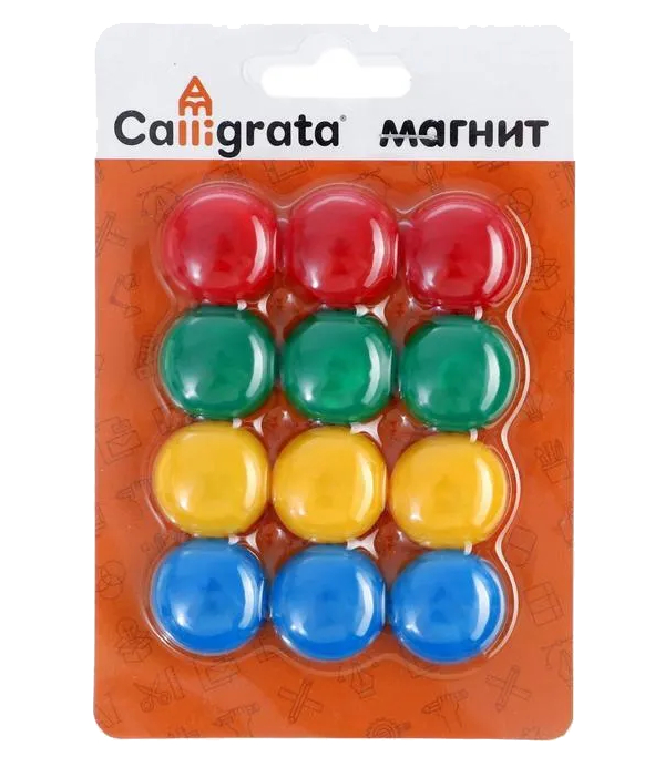 

Набор магнитов для доски 12 шт., d - 2 см, блистер, МИКС, Разноцветный