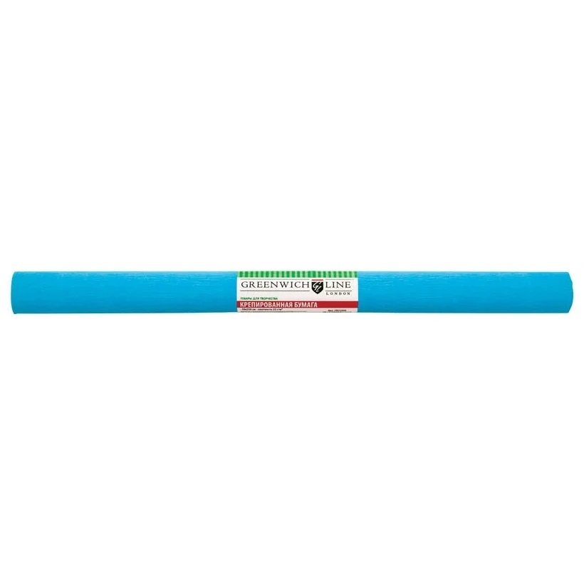 Бумага цветная крепированная Greenwich Line (1 лист, 50x250см, 32г/кв.м, голубая)