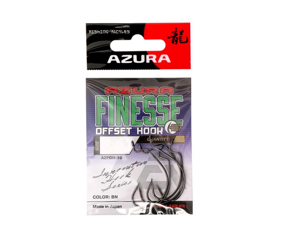 фото Рыболовные крючки azura finesse offset hook 8, 9 шт.