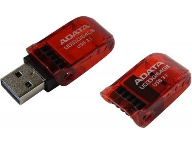 фото Флешка adata ud330 64 гб (aud330-64g-rrd)