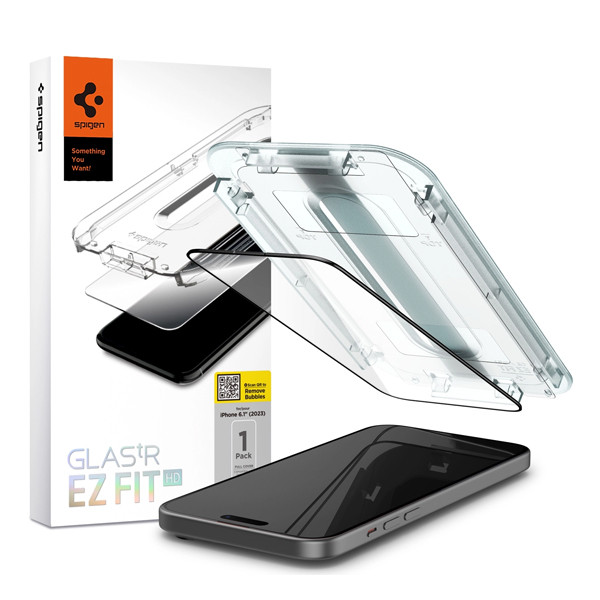 

Защитное стекло Spigen Glass.tR EZ Fit HD для iPhone 15 (AGL06908), Glass.tR EZ Fit HD