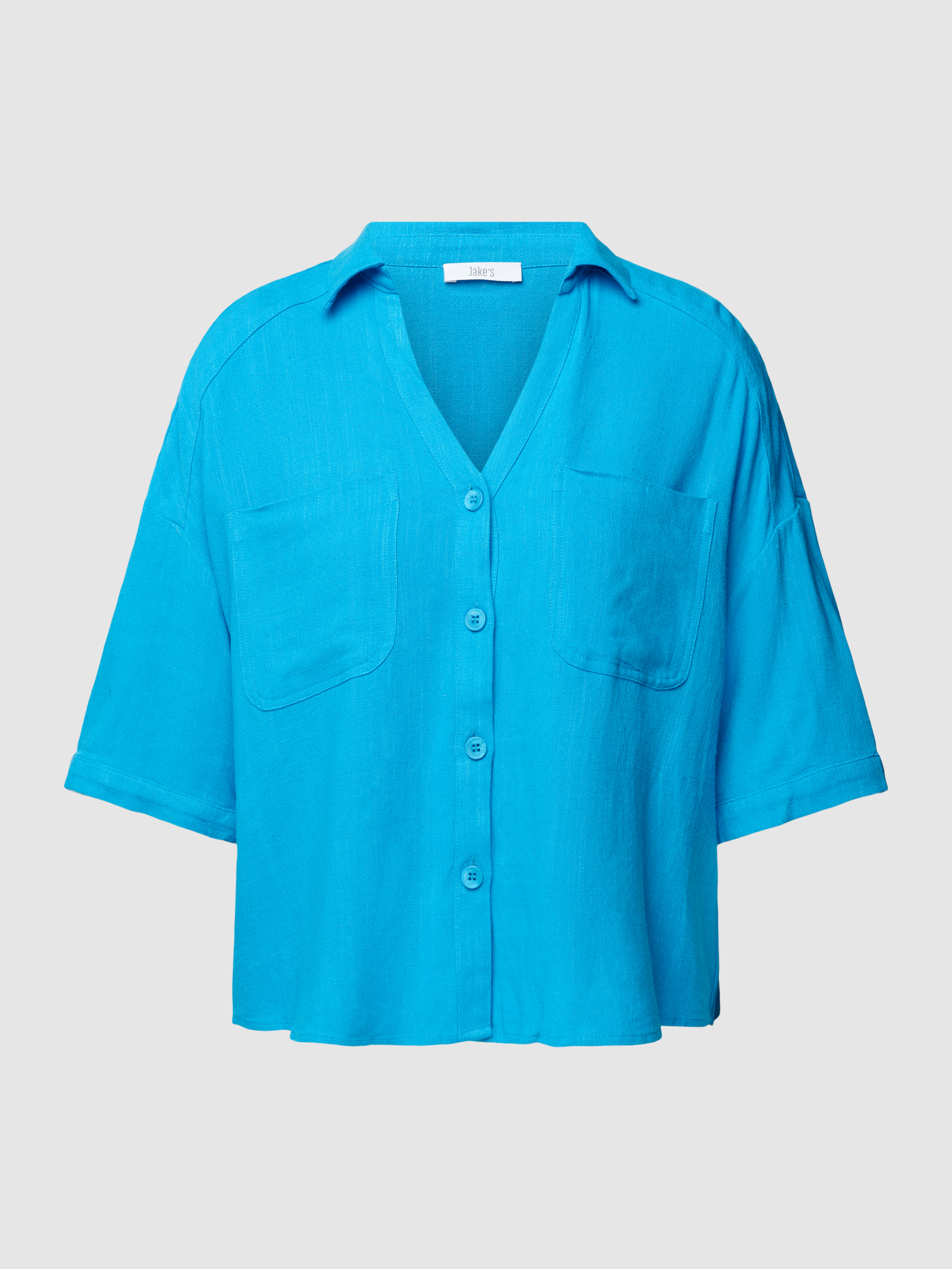 

Блуза женская Jake's Casual 1754995 синяя 40 (доставка из-за рубежа), Синий, 1754995