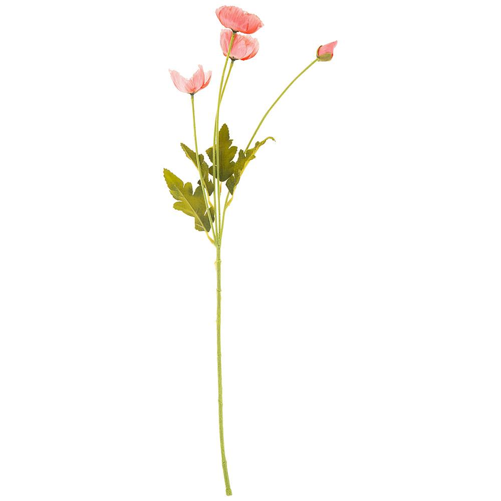 Цветок искусственный Lefard Мак Розовый 60 См