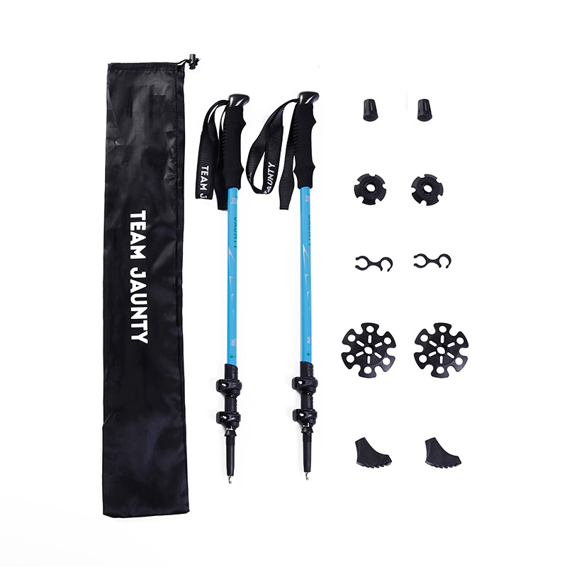 Палки туристические для ходьбы Team Jaunty 7-3JWS(TZ), пара, цвет голубой