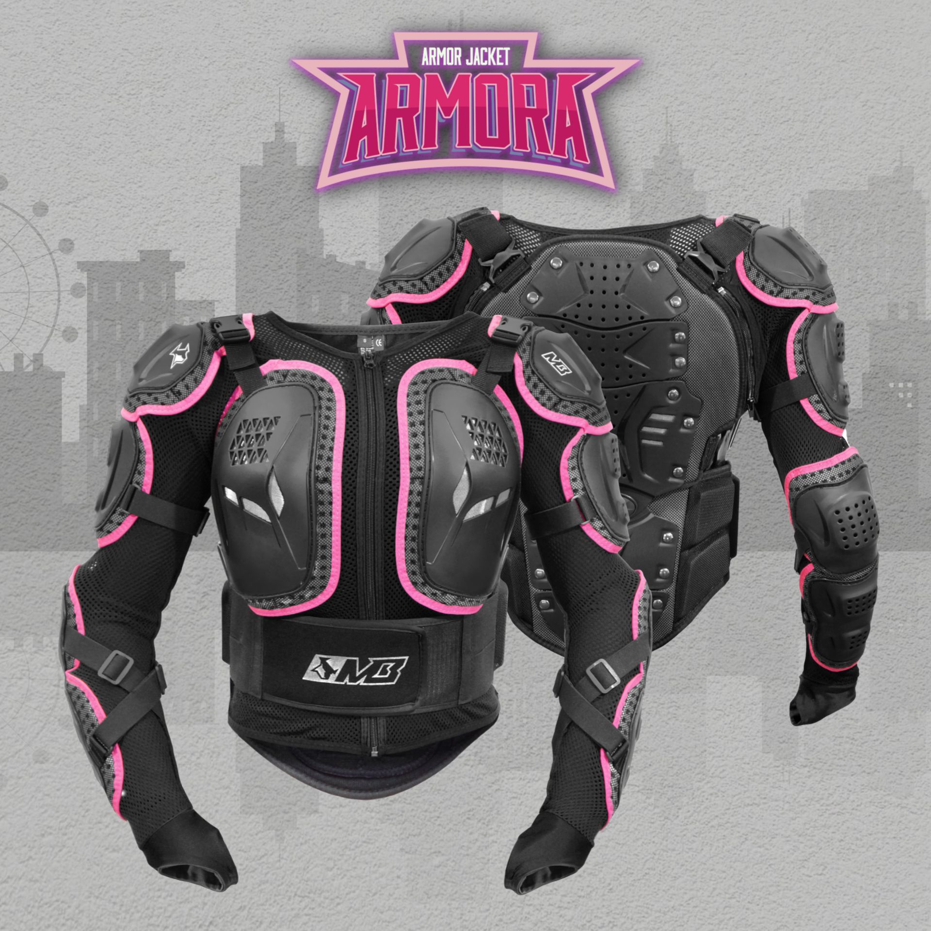 Черепаха защитная MadBull ArmorA Jacket Женская Розовая XL