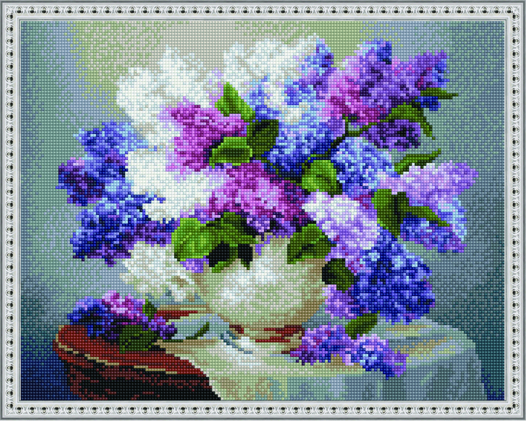 Алмазная мозаика ВанГогВоМне Букет сирени 40х50 на подрамнике 1250₽