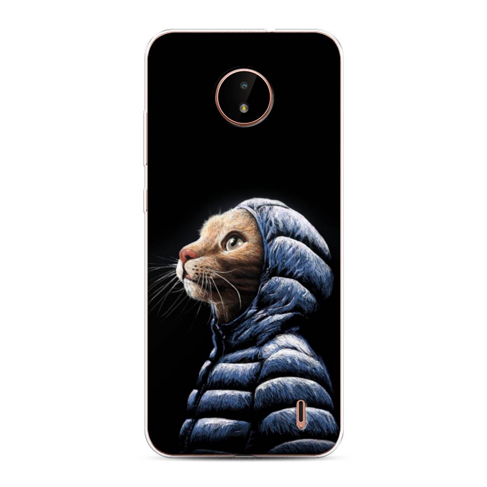 

Чехол Awog на Nokia C20 / Нокиа C20 "Кот в капюшоне", Черный;бежевый;синий, 124350-2