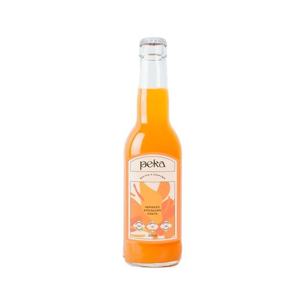 Газированный напиток Река Лимонад абрикос-апельсин-пихта сокосодержащий из фруктов 330 мл