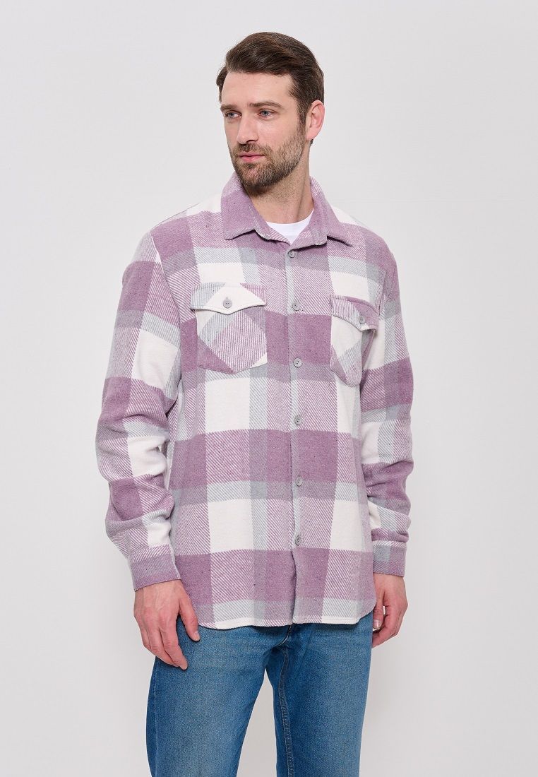 Рубашка мужская CLEO 1023 фиолетовая 56 RU