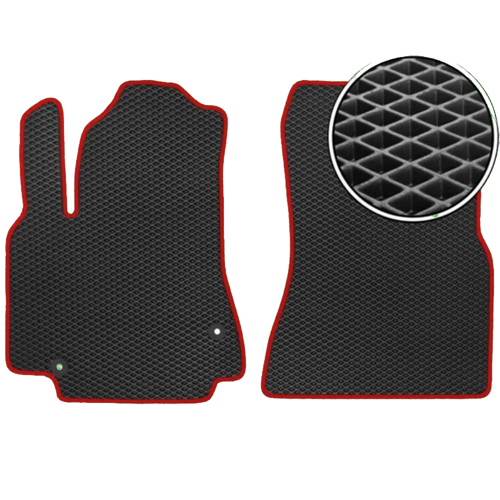 

Передние коврики EVA для Chery Kimo (A1) 2007-2014, черный, красный кант, EV6004