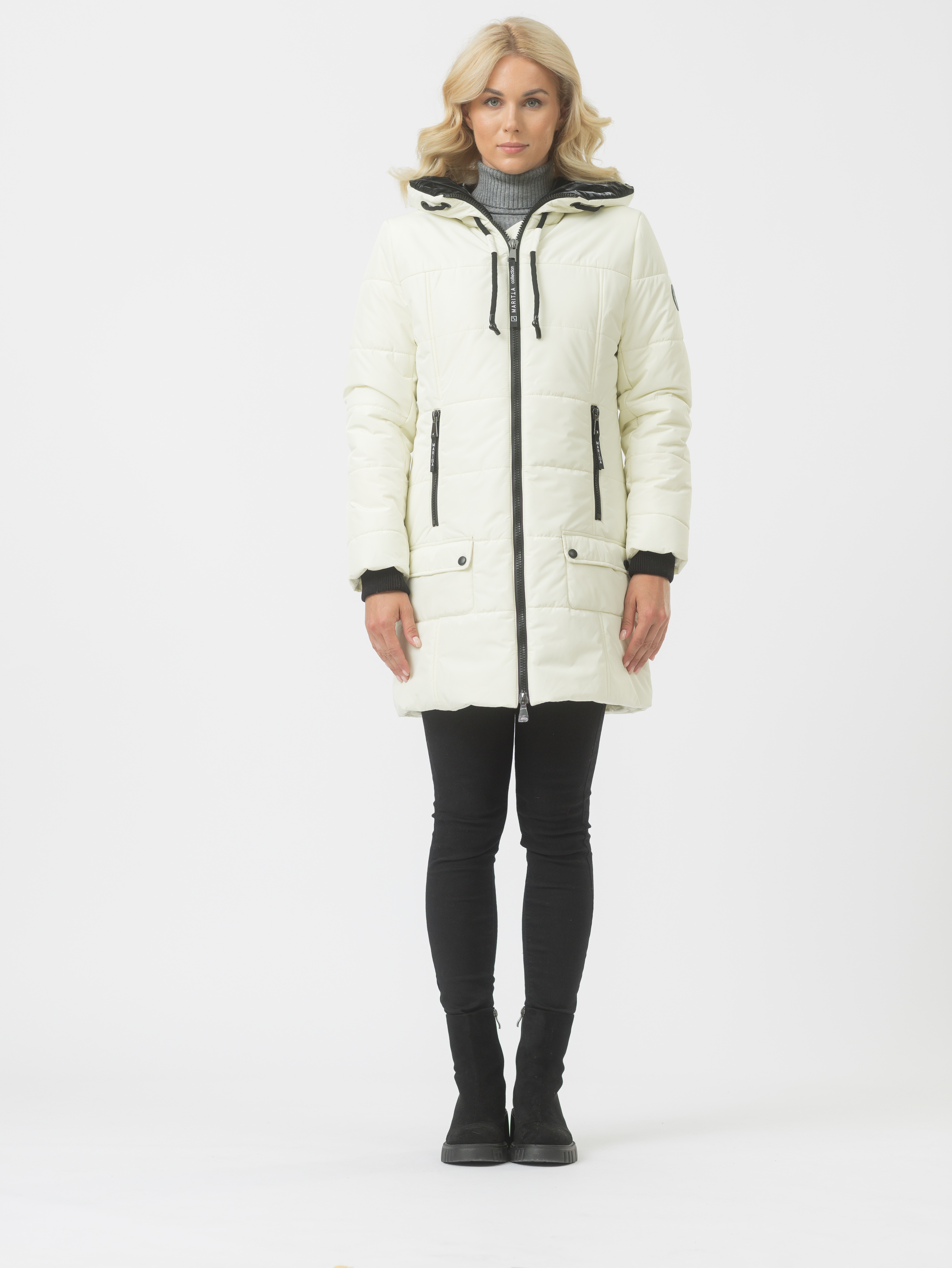 

Куртка женская Maritta 30-3010-10 белая 38 EU, Белый, 30-3010-10