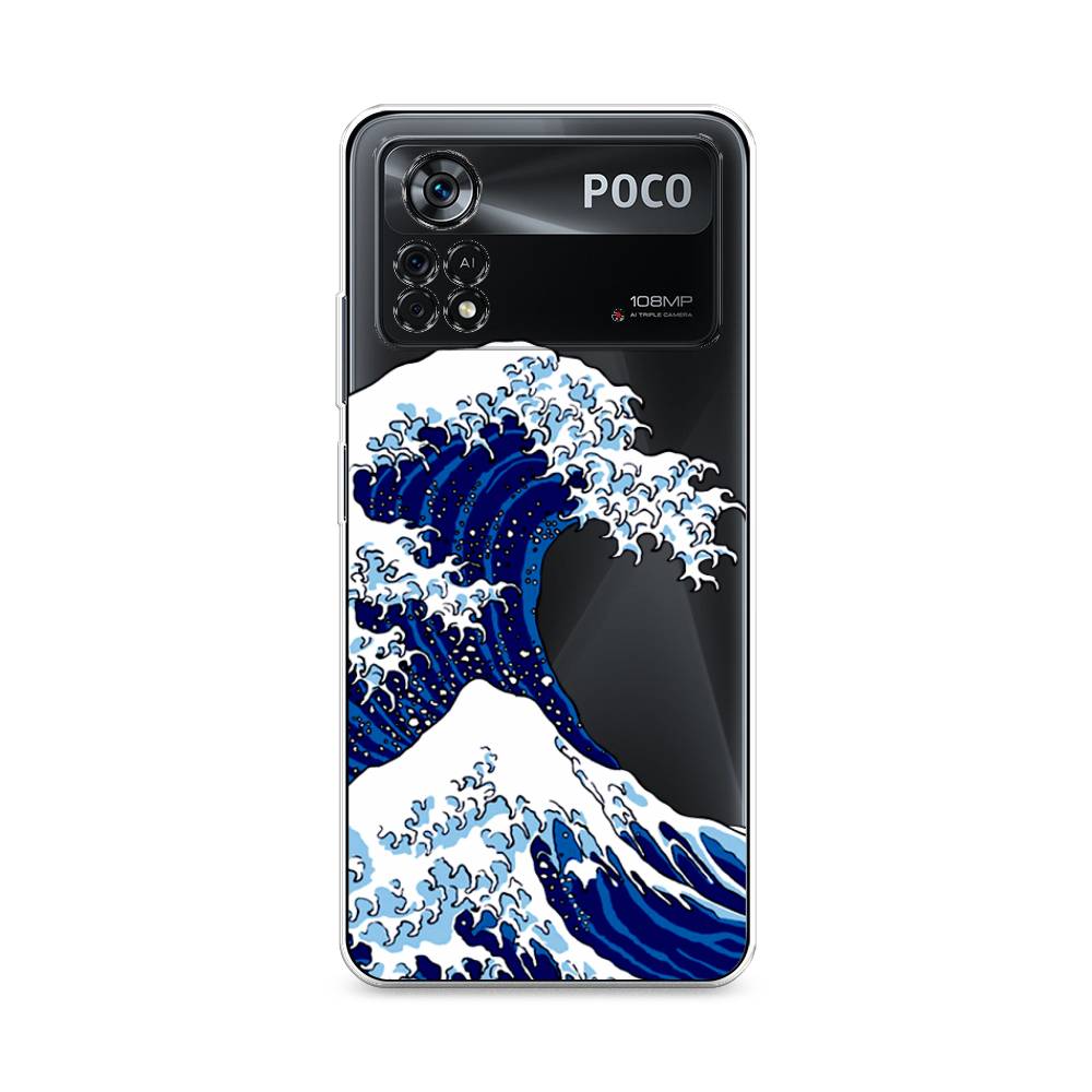 

Чехол Awog на Poco X4 Pro 5G "Волна в Канагаве", Разноцветный, 313150-4
