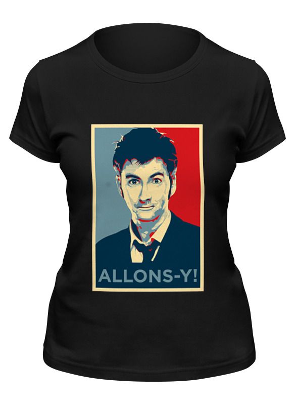 

Футболка женская Printio Allons-y! черная S, Черный, Allons-y!