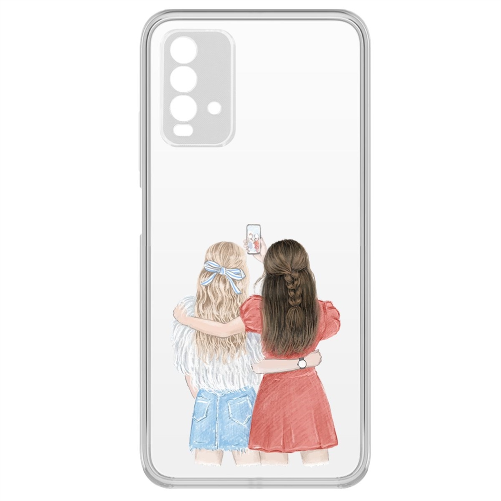 фото Чехол-накладка krutoff clear case лучшие подруги для xiaomi redmi 9t